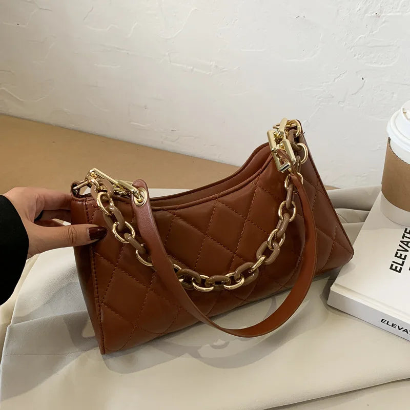 PU Leather Handbags Women Solid Girls Shoulder Bags