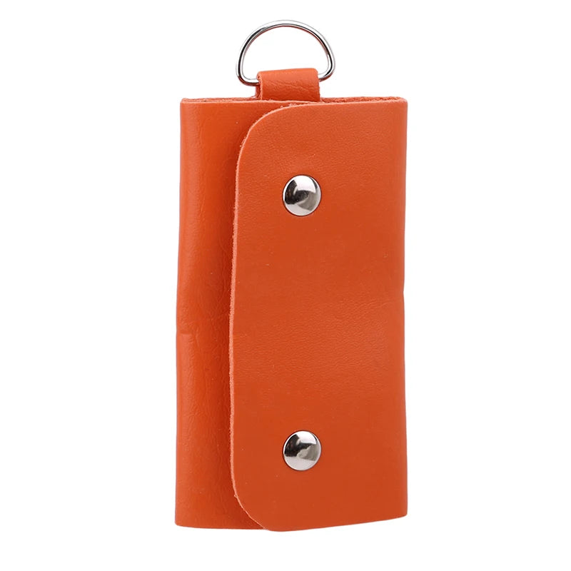 PU Leather Housekeeper Key Holders Car Keychain Key Wallet Ring