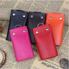 PU Leather Housekeeper Key Holders Car Keychain Key Wallet Ring