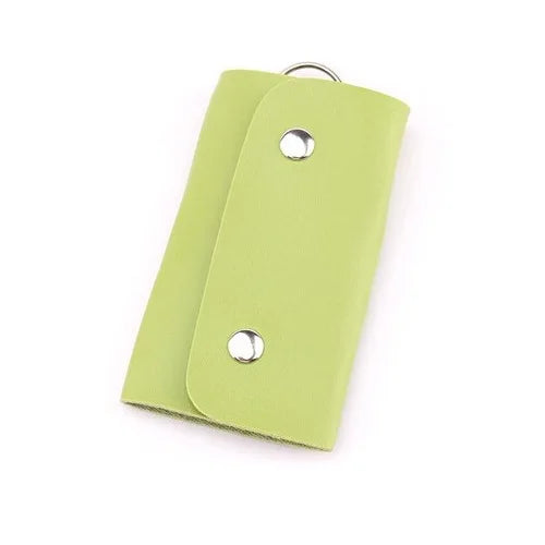 PU Leather Key Wallet Keychain Men Women Solid Keyrings Wallet