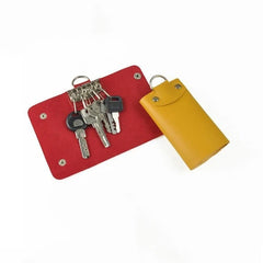 PU Leather Key Wallet Keychain Men Women Solid Keyrings Wallet