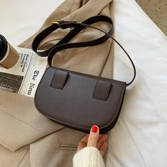 PU Leather Ladies Handbags Commuters Bag Solid Casual Versatile Adjustable Strap