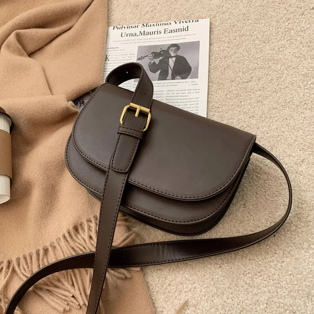 PU Leather Ladies Handbags Commuters Bag Solid Casual Versatile Adjustable Strap