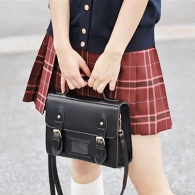 PU Leather Messenger Bag Retro Girls Handbags Women Large Capacity