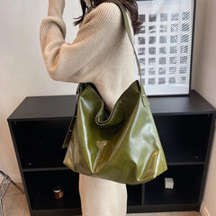 PU Leather Large Capacity Crossbody Bags For Women Retro Tote Bag