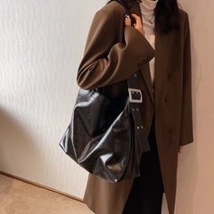 PU Leather Large Capacity Crossbody Bags For Women Retro Tote Bag