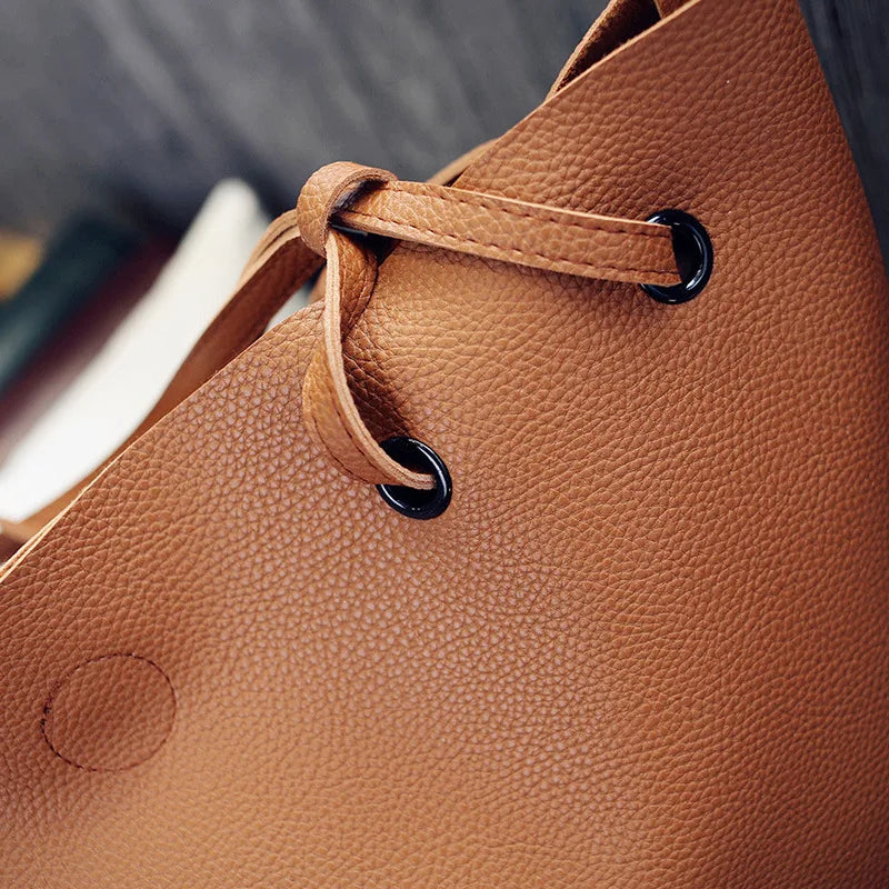 PU Leather Shoulder Bag Women's Multifunctional Handbag