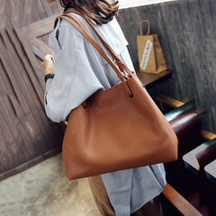 PU Leather Shoulder Bag Women's Multifunctional Handbag