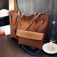 PU Leather Shoulder Bag Women's Multifunctional Handbag