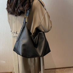 PU Leather Large Capacity Shoulder Bags Women Western Style Handbags