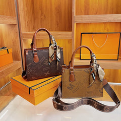 Vintage Style PU Leather Tote Shoulder Bag Top Handle Handbag