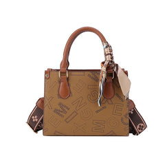Vintage Style PU Leather Tote Shoulder Bag Top Handle Handbag