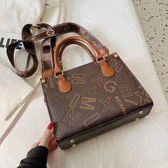 Vintage Style PU Leather Tote Shoulder Bag Top Handle Handbag