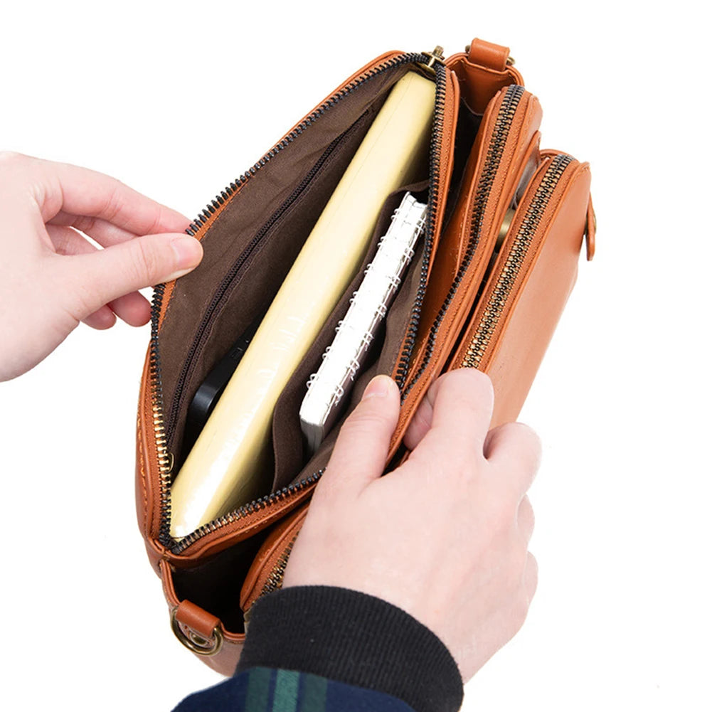 Vintage PU Leather Crossbody Bag Soft Portable Female Handbags