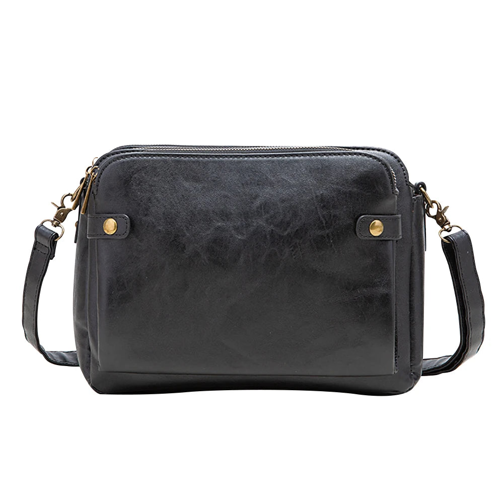 Vintage PU Leather Crossbody Bag Soft Portable Female Handbags