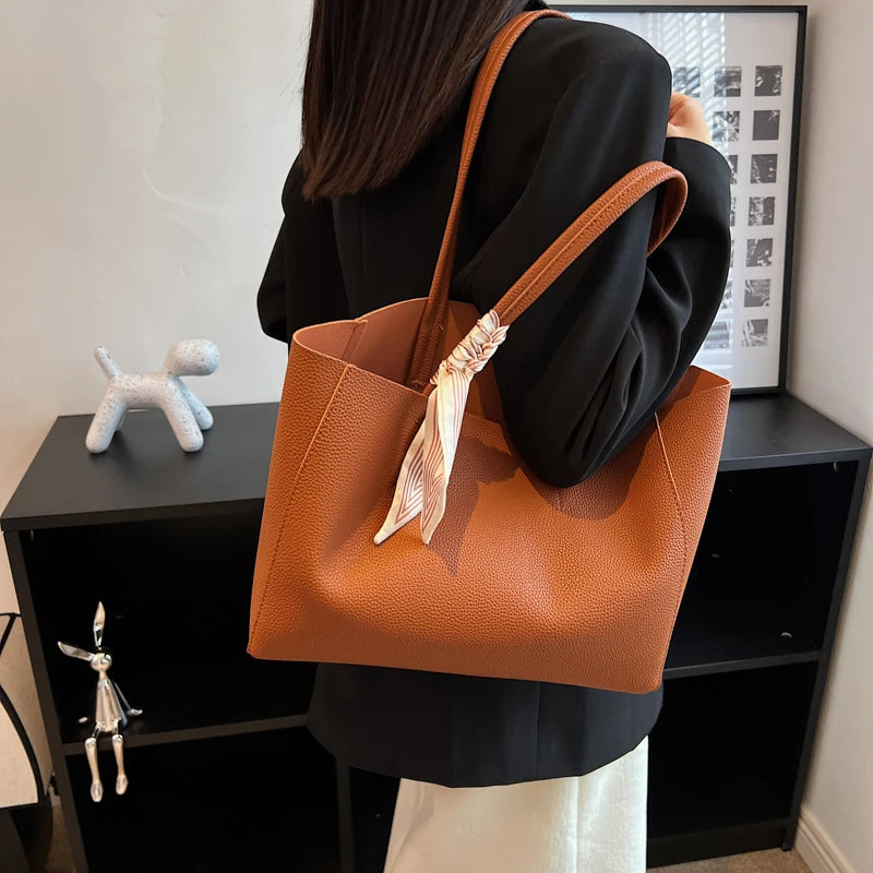Women Fashionable Handbags Large Capacity Top Handle Shoulder Bag