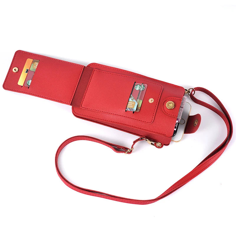 PU Leather Handbags Women Bag Ladies Mobile Phone Crossbody Bags Purse Clutch