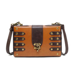 PU Leather Messenger Bag Gothic Retro Crossbody Shoulder Bags Satchel