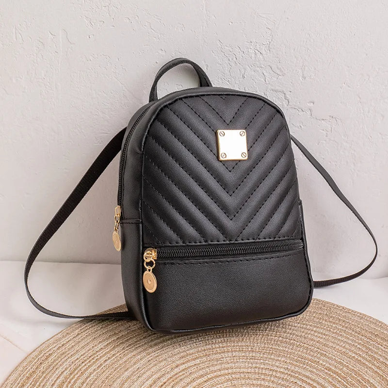 PU Leather Mini Backpack Women Shoulder Bags Mochilas Ladies Small School Bag Pa