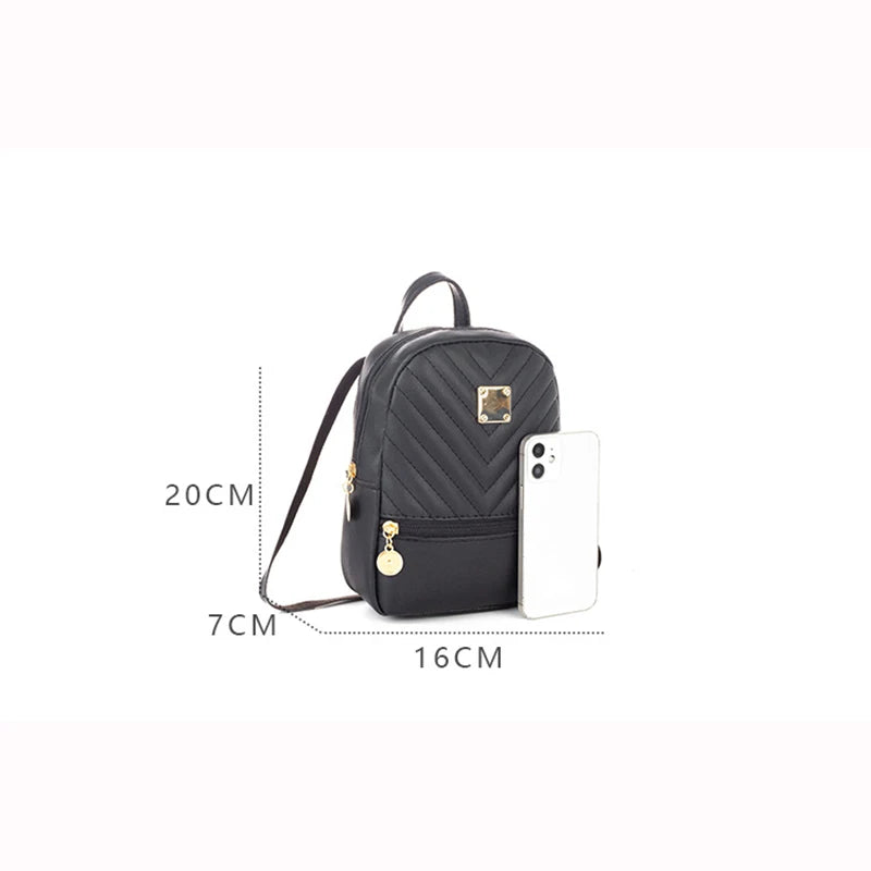 PU Leather Mini Backpack Women Shoulder Bags Mochilas Ladies Small School Bag Pa