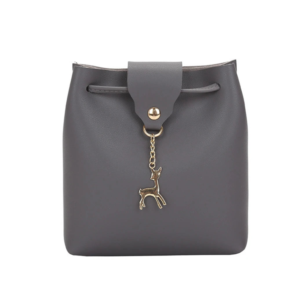 Fawn Crossbody Messenger Handbag PU Leather Mini Shoulder Bag