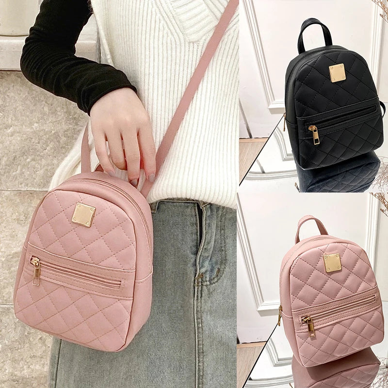 Mini Women's Backpack Multi-Function Ladies School Shoulder Bag