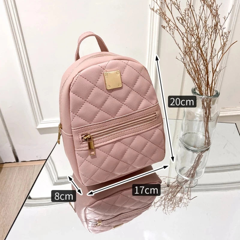 Mini Women's Backpack Multi-Function Ladies School Shoulder Bag