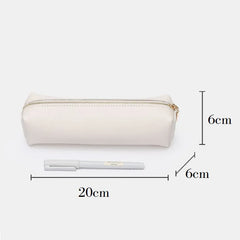 PU Leather Pencil Case Zipper Cosmetic Brush Bag 20*6*6cm