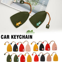 PU Leather Pull Out Key Case Rabbit Cat Pull Type Key Wallets Housekeepers Car K