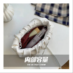 Clouds Bow Pearls Wallets PU Leather Purse Handbag for Women