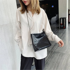 Rivet Handbag Women Large Capacity Retro Vintage Shoulder Bag