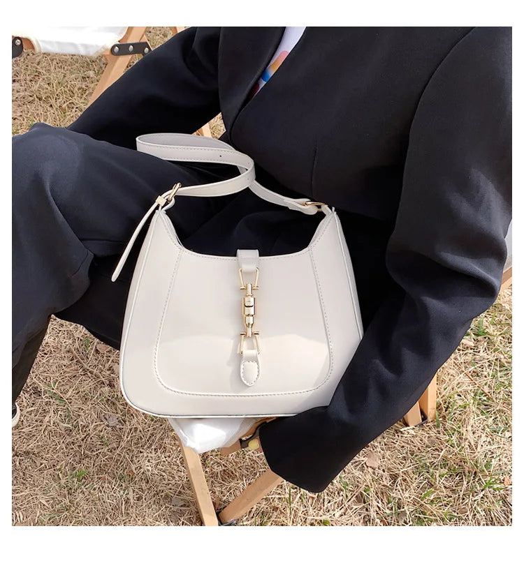Vintage PU Leather Saddle Bag for Women