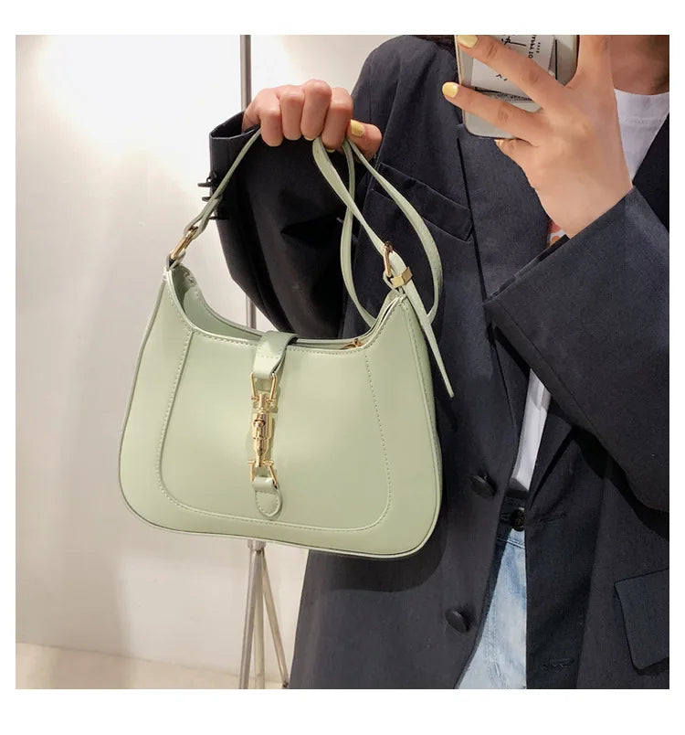 Vintage PU Leather Saddle Bag for Women