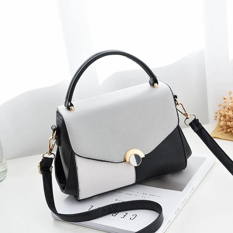 PU Leather Shoulder Bag Ladies Handbags Patchwork Crossbody Bags For Women