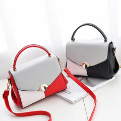 PU Leather Shoulder Bag Ladies Handbags Patchwork Crossbody Bags For Women
