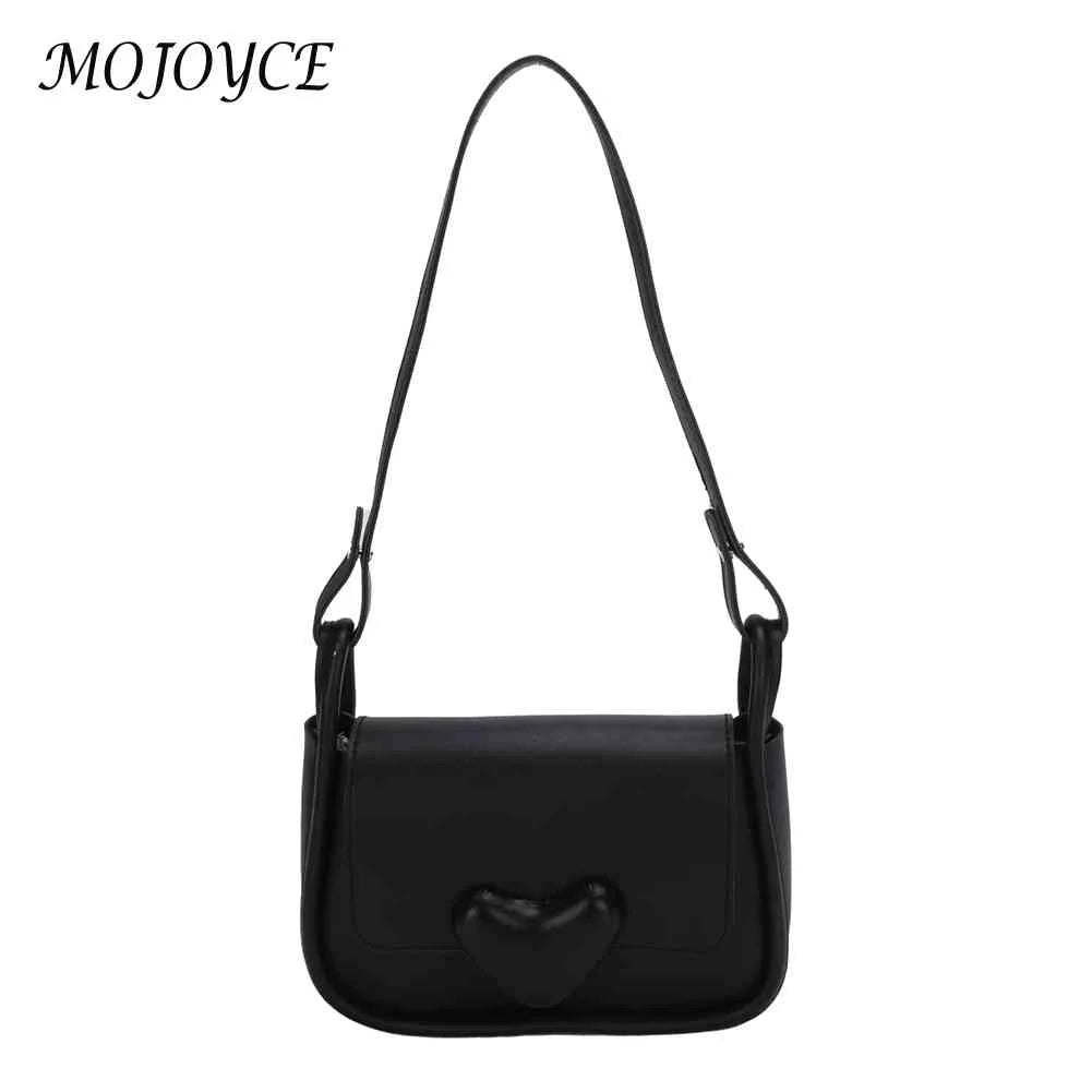 PU Leather Shoulder Bag Women Messenger Bag Love Clasp Soft for Weekend