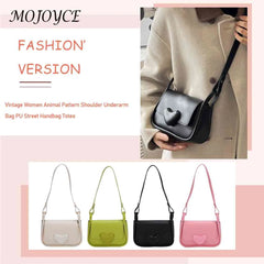 PU Leather Shoulder Bag Women Messenger Bag Love Clasp Soft for Weekend