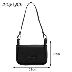 PU Leather Shoulder Bag Women Messenger Bag Love Clasp Soft for Weekend