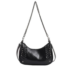 PU Leather Shoulder Bag Women's Handbags Chain Rivet Crossbody Bag