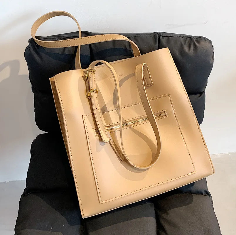 PU Leather Shoulder Bag for Women Ladies Travel Zipper Shopping bag
