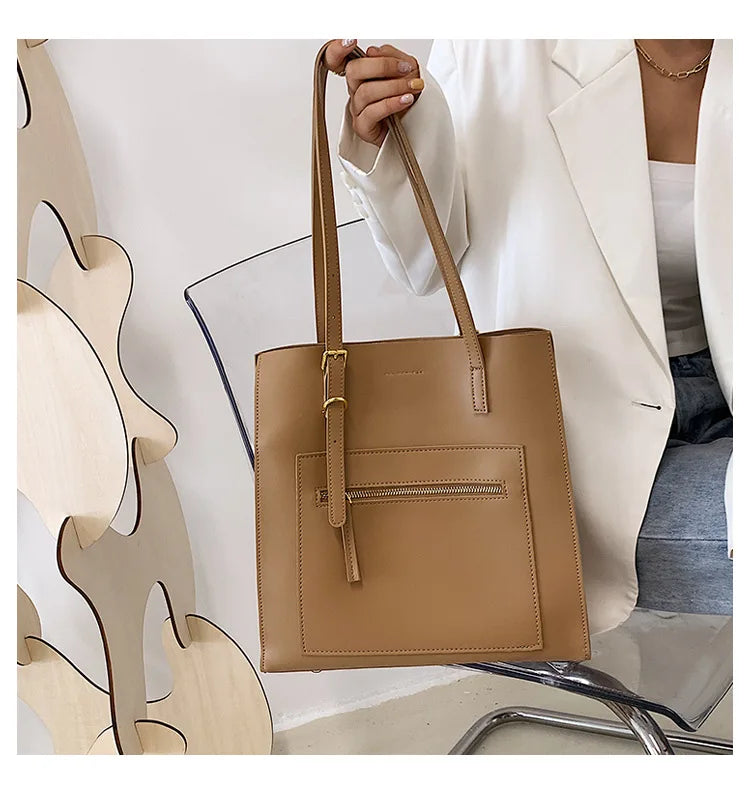 PU Leather Shoulder Bag for Women Ladies Travel Zipper Shopping bag