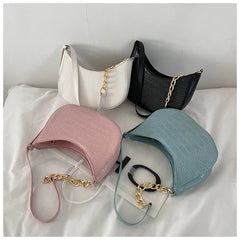 PU Leather Shoulder Bag for Women Causal Handbags Purse Female Hobos