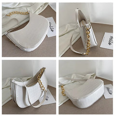 PU Leather Shoulder Bag for Women Causal Handbags Purse Female Hobos