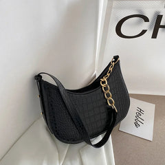 PU Leather Shoulder Bag for Women Causal Handbags Purse Female Hobos