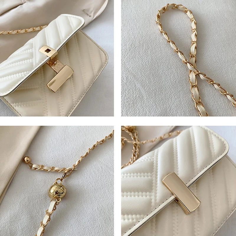 PU Leather Shoulder Bags INS Woman Crossbody Bag Hasp Closure