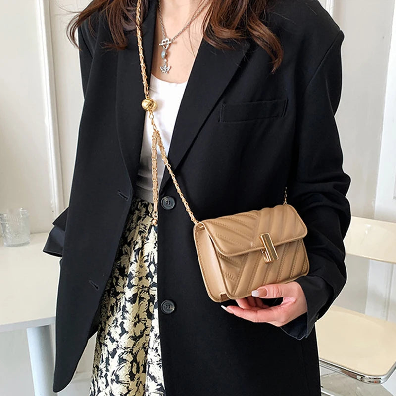 PU Leather Shoulder Bags INS Woman Crossbody Bag Hasp Closure