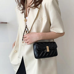PU Leather Shoulder Bags INS Woman Crossbody Bag Hasp Closure