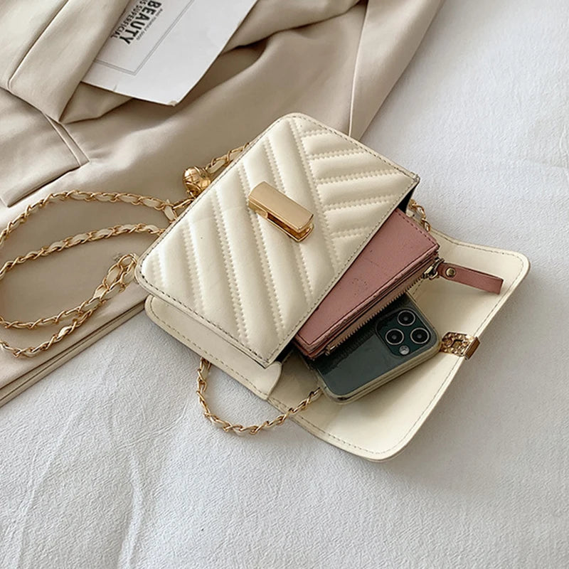 PU Leather Shoulder Bags INS Woman Crossbody Bag Hasp Closure