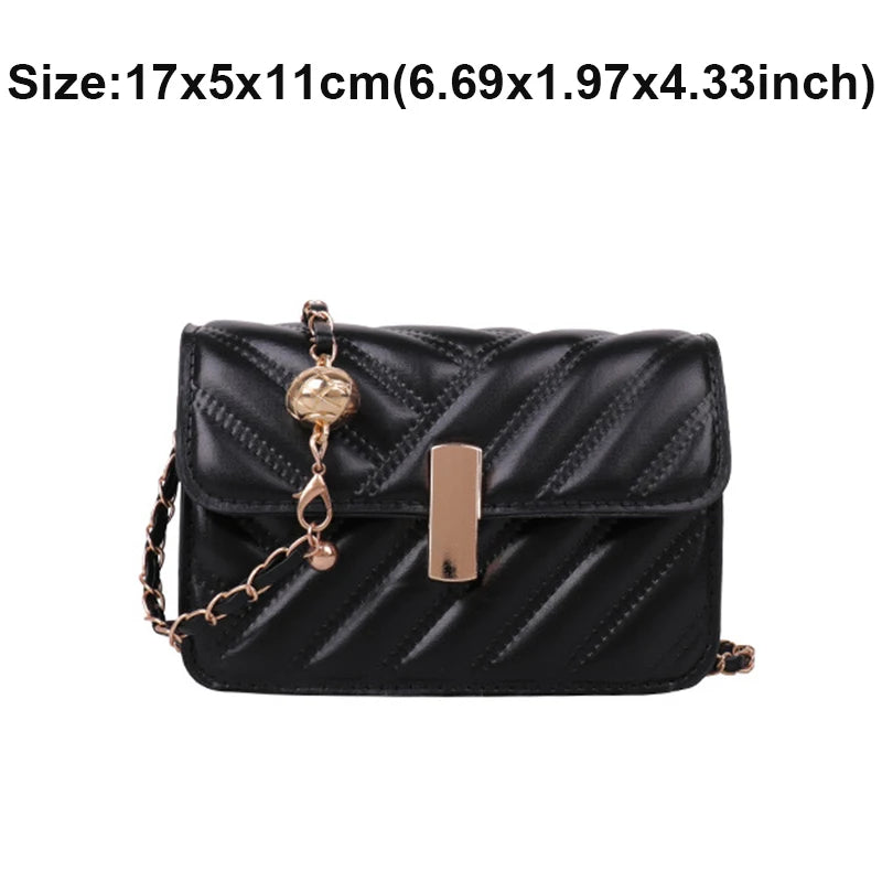 PU Leather Shoulder Bags INS Woman Crossbody Bag Hasp Closure
