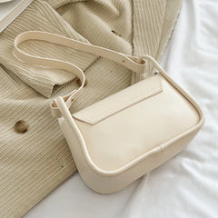 PU Leather Shoulder Bags Solid Flap Women Messenger Bags Love Clasp